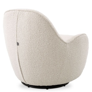 Fotoliu pivotant design elegant Cupido, boucle crem 115676 HZ - Img 3