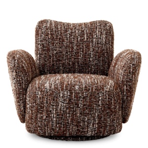 Fotoliu pivotant design LUX Merida, Boucle sonata red - Img 4
