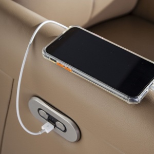 Fotoliu pivotant, functie relax si port USB, tapitat cu piele George - Img 11