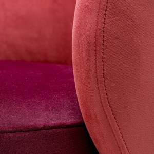 Fotoliu pivotant modern design LUX Chair Greer, Savona bordeaux red - Img 2