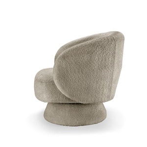 Fotoliu pivotant tesatura boucle taupe BOSSA NOVA - Img 2