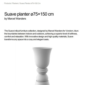 GHIVECI / JARDINIERA DE FLORI SUAVE 75x150cm Vondom - Img 6