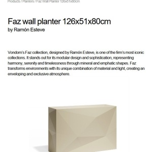 Ghiveci / Jardiniera plante design decorativ modern Faz CUBO PLANTER III - Img 6