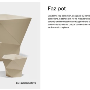 Ghiveci plante design decorativ modern exterior/interior FAZ POT 160x150x120cm - Img 4