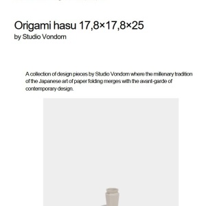 Ghiveci plante design decorativ modern exterior/interior ORIGAMI Hasu 17,8×17,8×25cm - Img 6