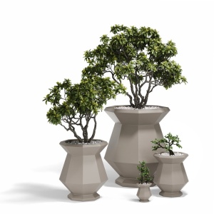 Ghiveci plante design decorativ modern exterior/interior ORIGAMI KASHI 94x94x120cm