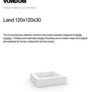 Jardiniera / Ghiveci plante design decorativ modern LAND PLANTER 60cm - Img 6