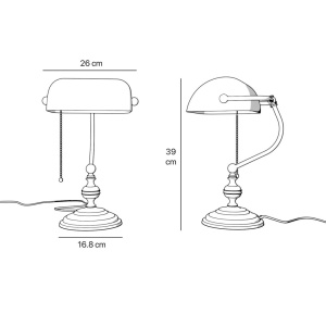 Lampa de birou din alama design clasic Banker - Img 10