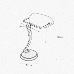 Lampa de birou din alama design clasic Banker - Img 4