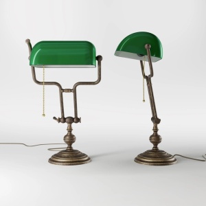 Lampa de birou din alama design clasic Compact Banker - Img 4
