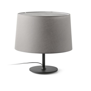 Lampa de masa abajur textil 48cm WINDSOR negru, gri