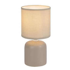 Lampa de masa ceramica si abajur bej Daphni