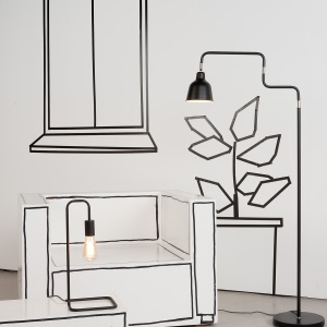 Lampa de masa design modern London negru LONDON/T/B 174534 universul-luminii.ro