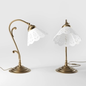 Lampa de masa din alama si abajur ceramic Zefira - Img 6