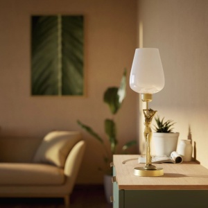 Lampa de masa figura feminina din alama Donne - Img 12