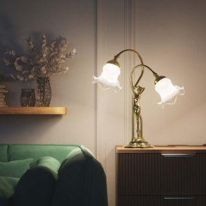 Lampa de masa figura feminina din alama Donne - Img 8