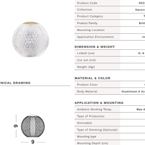 Lampa de masa LED design decorativ BRILLANTE auriu 151844 universul-luminii.ro