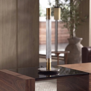 Lampa de masa LUX, LED Glass and porcelain marble