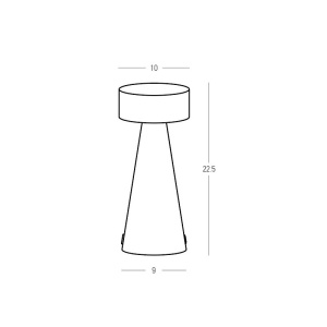 Lampa de masa portabila din travertin LITHO - Img 7
