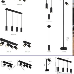 Lampa de podea cu 2 Spoturi metal negru JAMES 250674 universul-luminii.ro