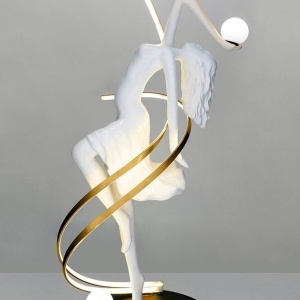 Lampa de podea decorativa cu design original cu LED RGB Balerina White 160084 universul-luminii.ro