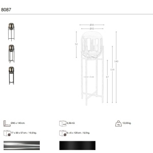 Lampa de podea design modern LUX Smoked mirror - Img 8