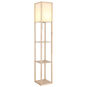 Lampa de podea tip raft din lemn maro TABITHA - Img 7