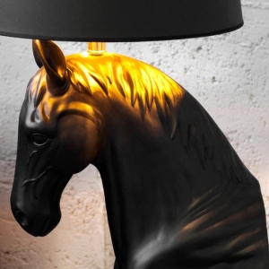 Lampa decorativa de podea, Cal, Negru, BLACK BEAUTY 130cm 243254 universul-luminii.ro