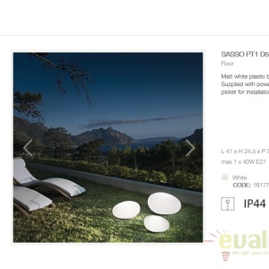 Lampa decorativa iluminat exterior SASSO PT1 D50 161778 48524 universul-luminii.ro