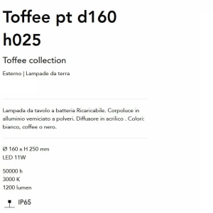 Lampa LED exterior cu baterie reîncarcabila, IP65, Toffee pt d160 h025, Negru 166764 universul-luminii.ro