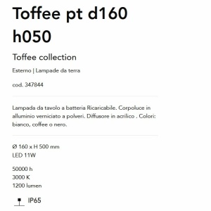Lampa LED exterior cu baterie reîncarcabila, IP65, Toffee pt d160 h050, Negru 166774 universul-luminii.ro