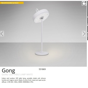 Lampa LED portabila iluminat decorativ IP54 JIGRA alba 225024 universul-luminii.ro