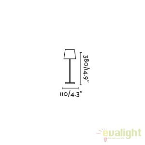 Lampa LED portabila iluminat exterior stil clasic TOC neagra 70776 180844 universul-luminii.ro