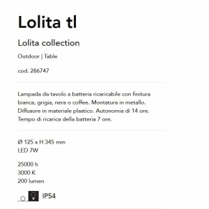 Lampa LED portabila pentru iluminat exterior Lolita tl cafenie 55794 universul-luminii.ro