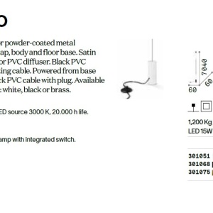 Lampa LED suspendata tip lampadar minimalist Filo pt alb - Img 5