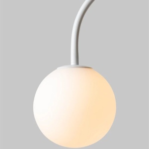 Lampa podea din travertin natur si sticla alba Tivoli 248724 universul-luminii.ro