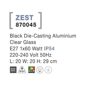 Lampa podea / Mini stalp pentru iluminat exterior IP54 ZEST NVL-870045 79274 universul-luminii.ro