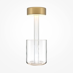 Lampa portabila cu baterii cu baza in forma de vaza AI design auriu/ transparent 150684 universul-luminii.ro