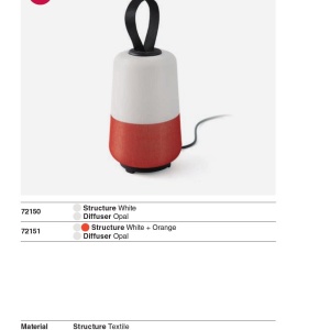 Lampa portabila exterior IP54 MUNA alb/orange - Img 10