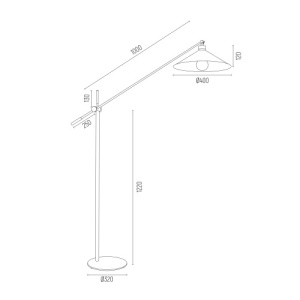 Lampadar de podea reglabil stil industial NASHVILLE salvie 201794 universul-luminii.ro