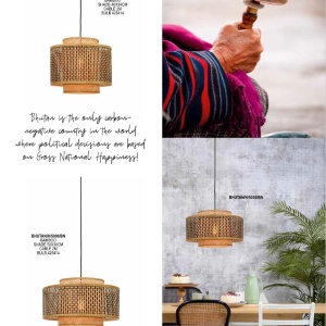 Lampadar eco din bambus Bhutan big natur, 50cm 194724 universul-luminii.ro