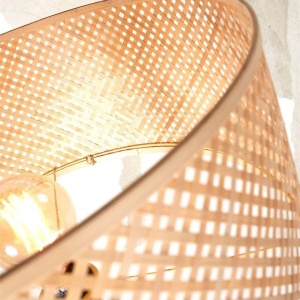 Lampadar eco din bambus cu polita Java nat/50x22, nat 181274 universul-luminii.ro