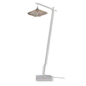 Lampadar eco din bambus cu ratan Zanzibar S white/40cm, white