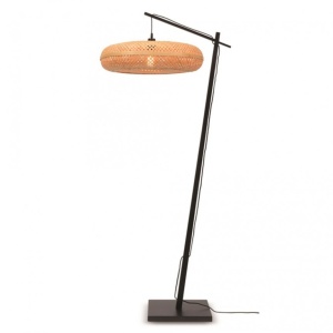 Lampadar eco din bambus Palawan negru/ natur, 60x15cm