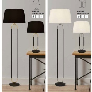 Lampadar, Lampa de podea decorativa design elegant Jazz negru 209194 universul-luminii.ro