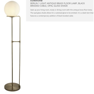 Lampadar / Lampa de podea deosebita design vintage Sphere EU8093AB SRT - Img 3