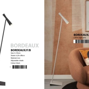 Lampadar/Lampa de podea design minimalist Bordeaux gri 224424 universul-luminii.ro