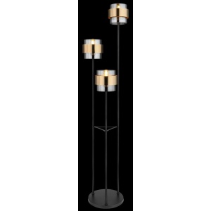 Lampadar, lampa de podea design modern MILLEY negru, auriu 114024 universul-luminii.ro