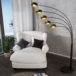 Lampadar / Lampa de podea Five Lights negru/ auriu A-22967 VC