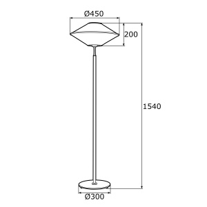 Lampadar, lampa de podea in stil american eclectic TROY 103854 universul-luminii.ro